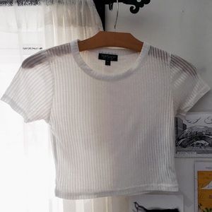 Topshop - white crop top